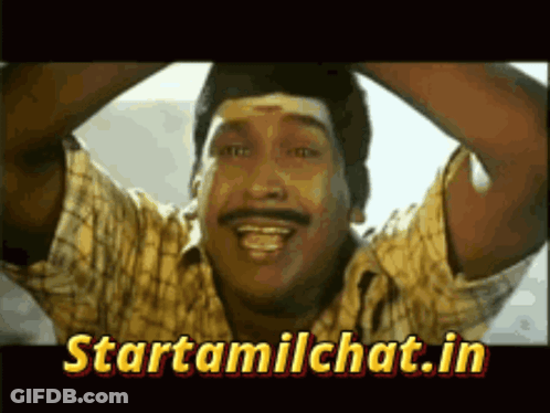 Man With Mustache Smiling StartTamilChat.in GIF