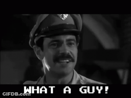 Man With Mustache Smiling What A Guy GIF