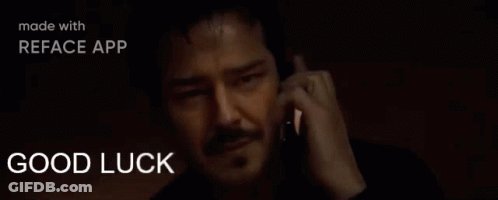 Man With Mustache Waving At Group Of Men GIF