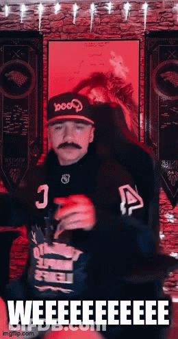 Man With Mustache Wearing 1000 Hat GIF