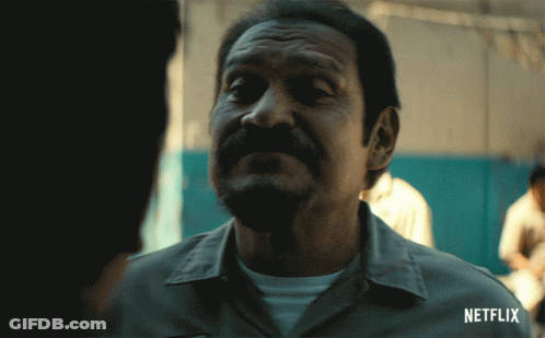 Man With Mustache Wearing Netflix Shirt GIF