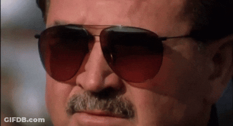 Man With Mustache Wearing Sunglasses And Black Shirt GIF