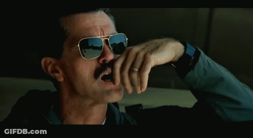 Man With Mustache Wearing Sunglasses GIF