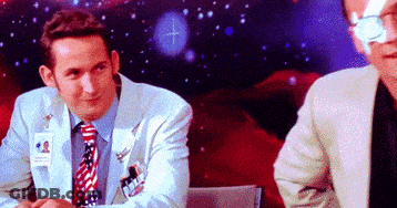 Man With Name Tag Saying A.J GIF