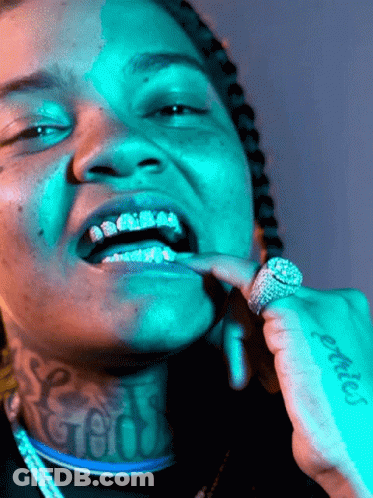 Man With Neck Tattoo Saying God GIF