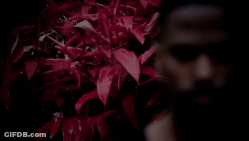 Man With Necklace On Red Background GIF