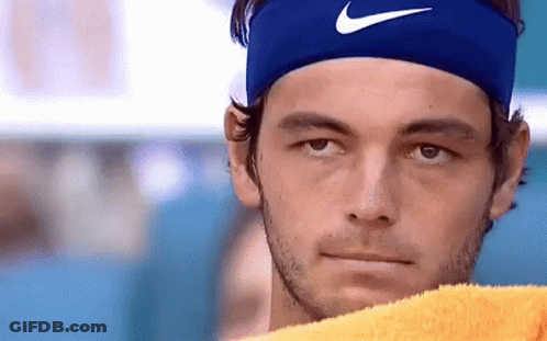 Man With Nike Headband And Towel GIF