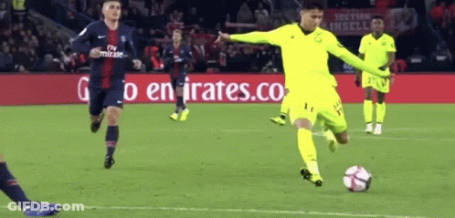 Man With Nike Logo Flexing Muscles GIF