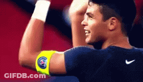 Man With Nike Logo Flexing Muscles GIF