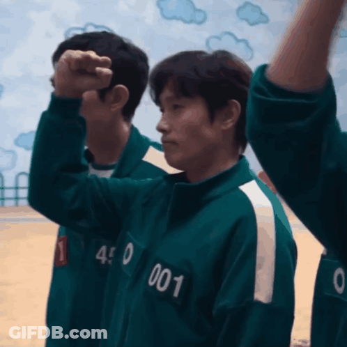 Man With Number 001 On Shirt GIF