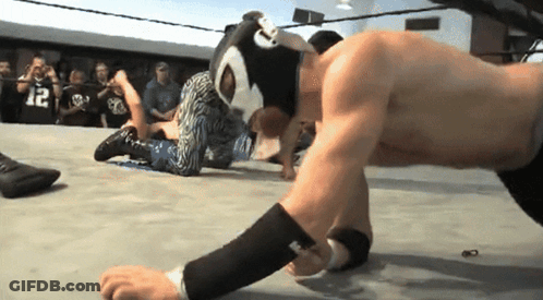 Man With Number 3 Mask Doing Push Ups GIF