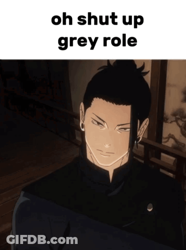 Man With Oh Shut Up Grey Role GIF