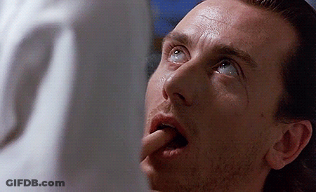 Man With Open Mouth And Finger In Mouth GIF