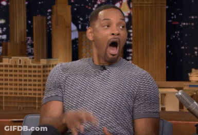 Man With Open Mouth And Hands In Air GIF