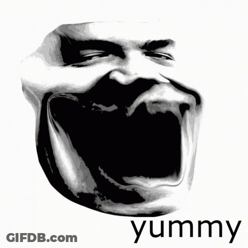 Man With Open Mouth And Yummy GIF