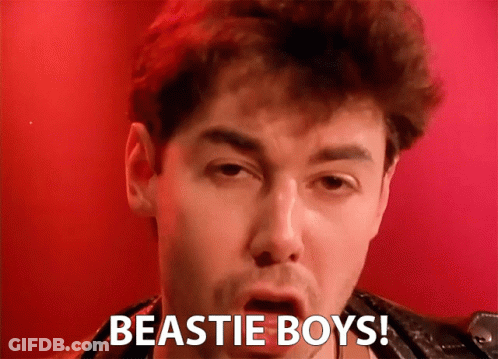 Man With Open Mouth Saying Beastie Boys GIF