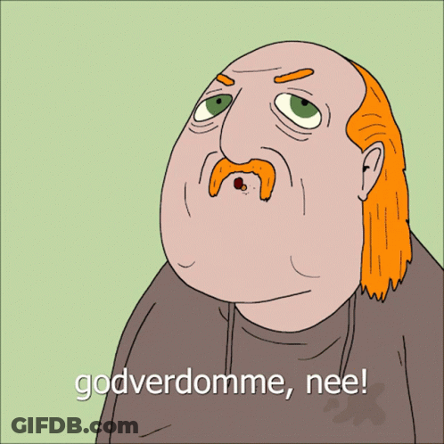 Man With Orange Beard Saying Godverdomme Nee GIF