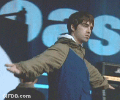 Man With Outstretched Arms Pas Sign GIF