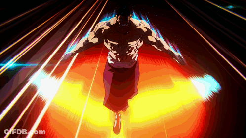 Man With Outstretched Arms Surrounded By Lights GIF
