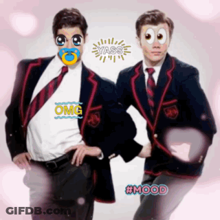Man With Pacifier Next To Suited Man GIF