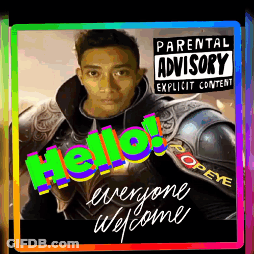 Man With Parental Advisory Sign GIF