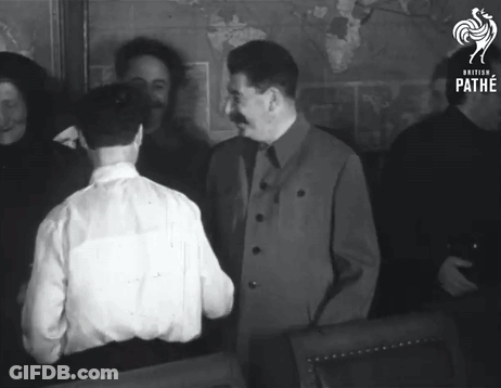 Man With Pathe Logo GIF