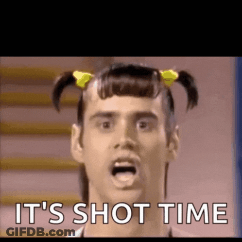 Man With Pigtails Saying Shot Time GIF