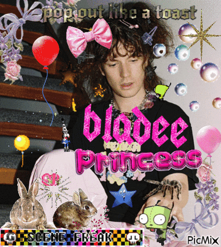 Man With Pink Bow Pop Out Like A Toast GIF
