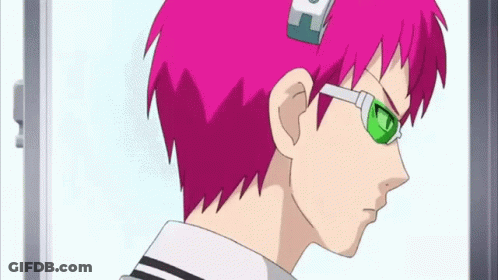 Man With Pink Hair And Green Glasses GIF