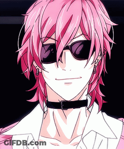 Man With Pink Hair And Sunglasses GIF