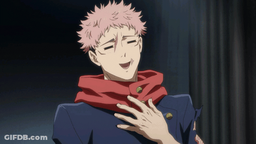 Man With Pink Hair Making Funny Face Hand On Chest GIF
