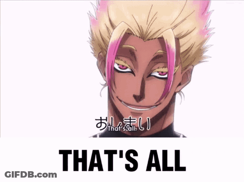 Man With Pink Hair Says Thats All GIF