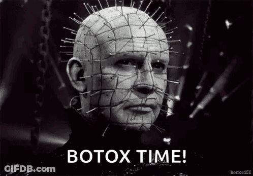 Man With Pins In Head Botox Time GIF