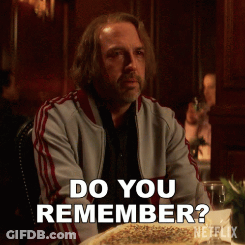 Man With Pizza Wine Saying Do You Remember GIF