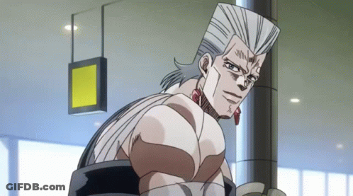Man With Ponytail At Airport Pole GIF