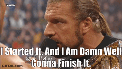 Man With Ponytail Talking Into Microphone Saying I Started It GIF