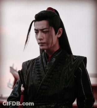 Man With Ponytail Wearing Black Jacket GIF