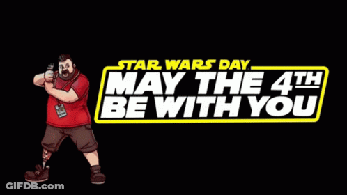 Man With Prosthetic Holding Green Lightsaber GIF
