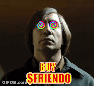 Man With Psychedelic Eye Buy $Friendo GIF