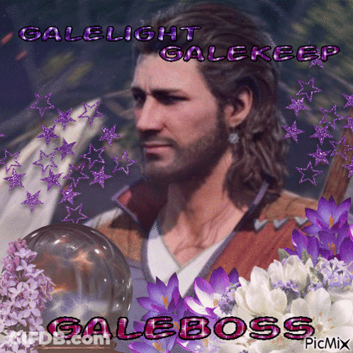 Man With Purple Flowers Galeboss GIF