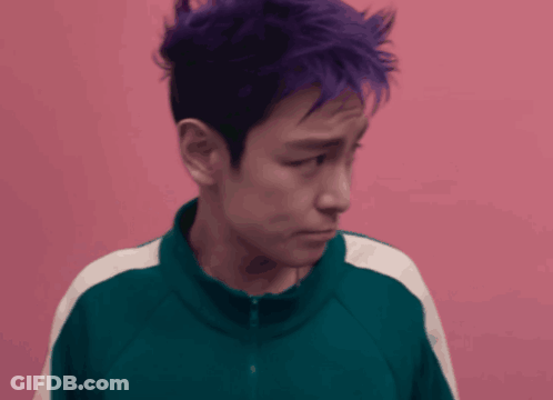 Man With Purple Hair GIF