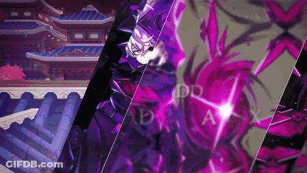 Man With Purple Hair And Purple Flower JPD GIF