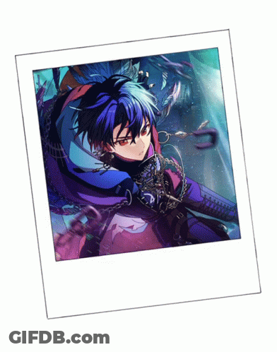 Man With Purple Hair And Purple Jacket GIF
