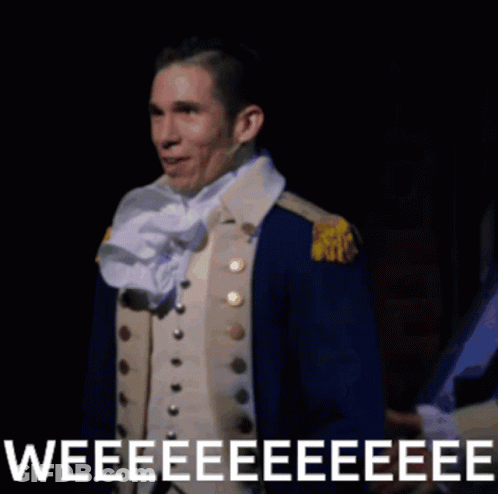 Man With Purple Hair In Armor And Sword GIF