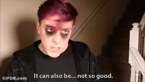 Man With Purple Hair Says It Can Also Be Not So Good GIF