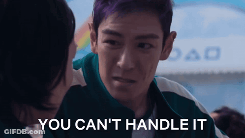 Man With Purple Hair Says You Can't Handle It GIF