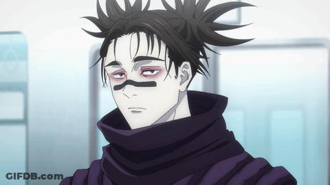 Man With Purple Scarf And Black Line GIF