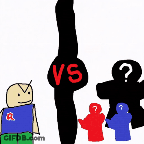 Man With Question Mark And Red Question Mark With VS GIF