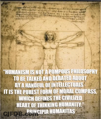 Man With Quote From Principia Humanitas GIF