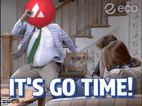 Man With Red Balloon On Head And It's Go Time GIF
